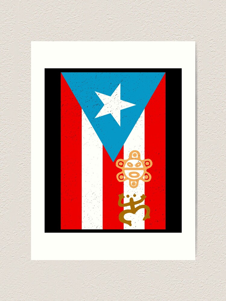 "Puerto Rico Flag Sol Coqui Taino Boricua" Art Print For Sale By ...