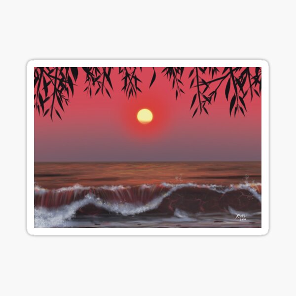 Shore Sunset Sticker