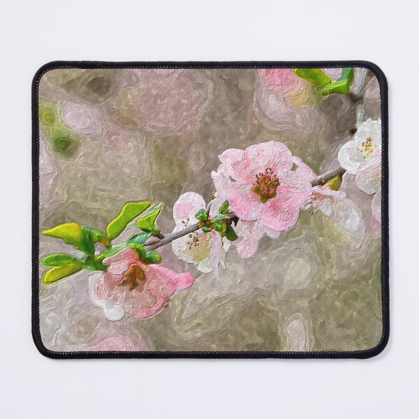 Item preview, Pink Flowering Quince Branch Painterly designed and sold by mljdwhite.