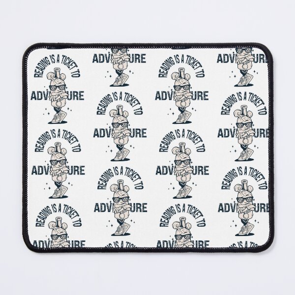 Item preview, Reading Is A Ticket To Adventure Funny Book Lovers Distressed Text Gift For Women And Men designed and sold by pedrored369.