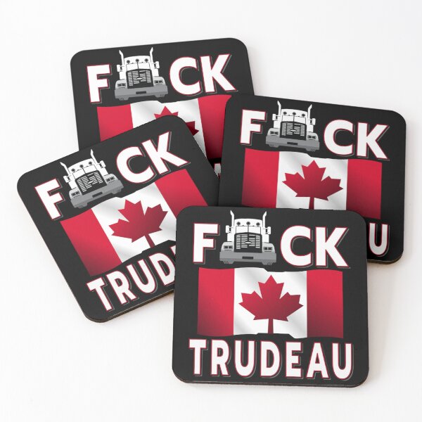 Item preview, F-CK TRUDEAU SAVE CANADA FREEDOM CONVOY OF TRUCKERS WHITE   designed and sold by ParkerCraft.