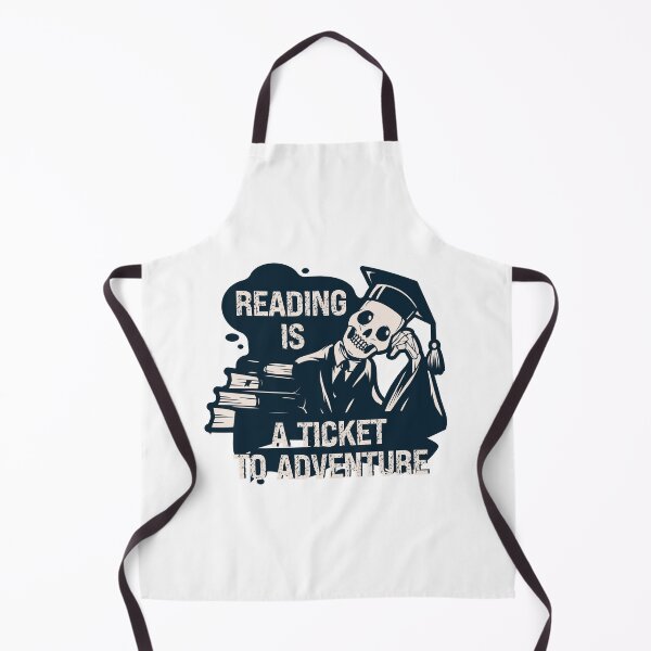 Item preview, Reading Is A Ticket To Adventure Funny Book Lovers Skeleton Student Illustration Gift For Women And Men designed and sold by pedrored369.