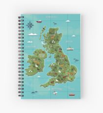 britische Inseln Spiralblock