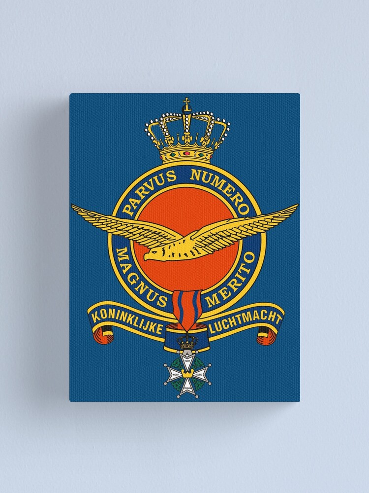 "Royal Netherlands Air Force Koninklijke Luchtmacht Badge" Canvas