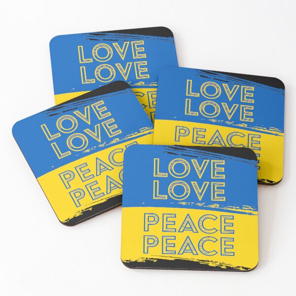 Item preview, Ukraine Love Love Peace Peace - Artist profit to Ukrainian Charities - Eurovision - Kyiv - #StandWithUkraine #slavaukraini designed and sold by Vision-Tees.