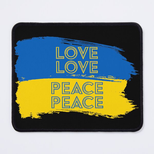 Item preview, Ukraine Love Love Peace Peace - Artist profit to Ukrainian Charities - Eurovision - Kyiv - #StandWithUkraine #slavaukraini designed and sold by Vision-Tees.