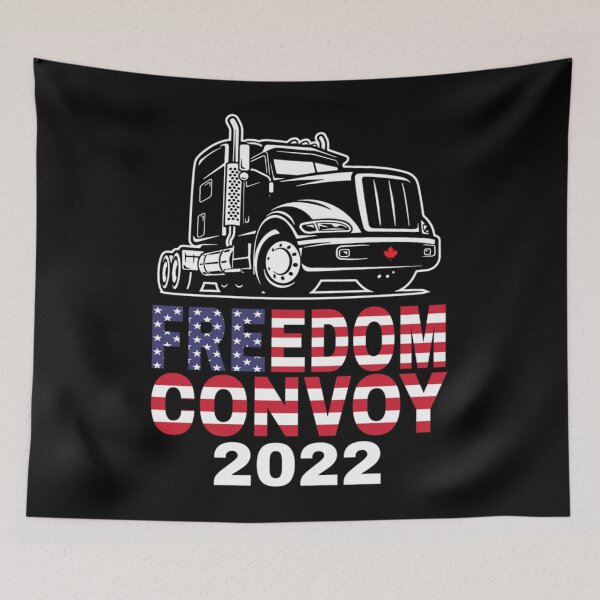 Item preview, Freedom Convoy 2022 In Support of Truckers Mandate Freedom USA Canada Unite   designed and sold by ParkerCraft.