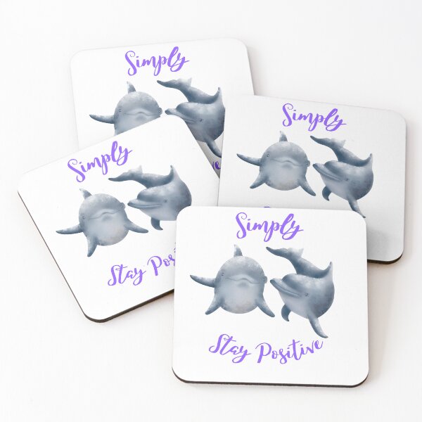 Item preview, Stay Positive Dolphins designed and sold by ladytarleton.