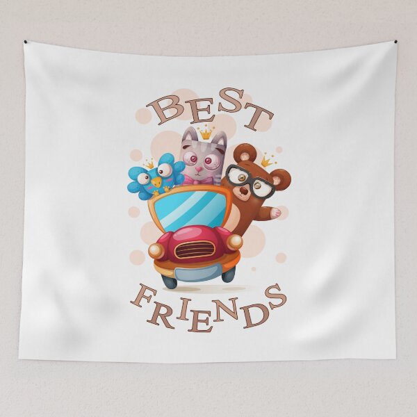 Item preview, Best Friends Bird Cat and Bear Cartoon designed and sold by aventi24.