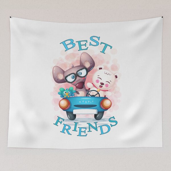 Item preview, Best Friends Bird Rat and Teddy Cartoon designed and sold by aventi24.