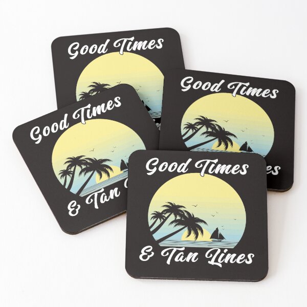 Item preview, Tan Lines Tanning Sunbathing Summer Island Sunset Sunrise designed and sold by TomGiantDesigns.