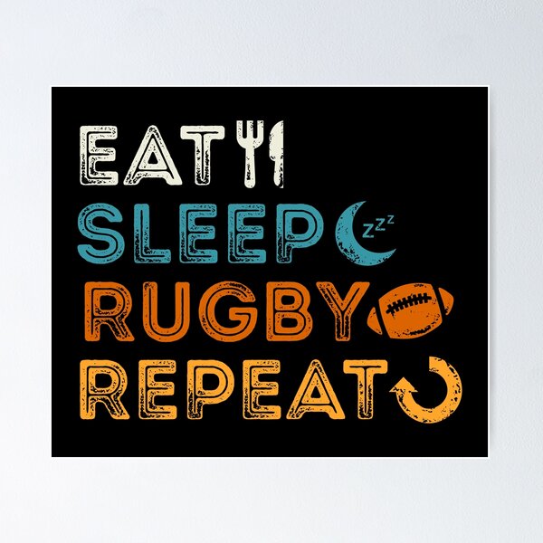 Item preview, Eat Sleep Rugby Repeat designed and sold by Mariel  Toigo.