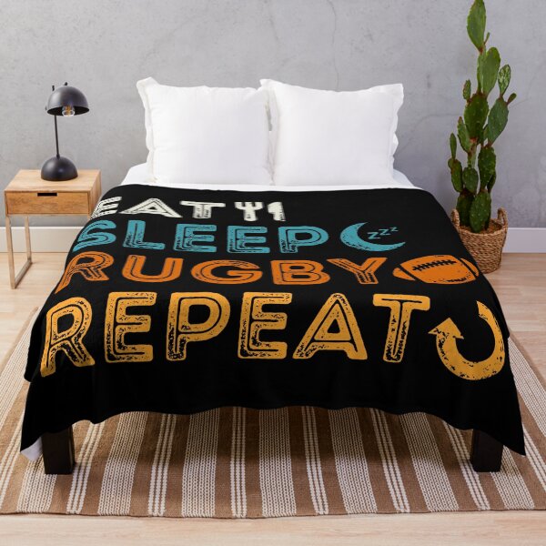 Item preview, Eat Sleep Rugby Repeat designed and sold by Mariel Toigo.