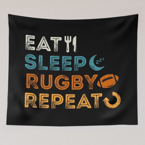 Item preview, Eat Sleep Rugby Repeat designed and sold by Mariel  Toigo.