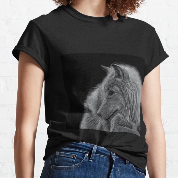 Winter is Coming Arctic White Wolf Artwork Classic T-Shirt