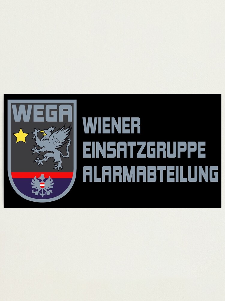 WEGA Sondereinheit Wiener Österreich by for Photographic Einsatzgruppe Redbubble | Sale #1924\