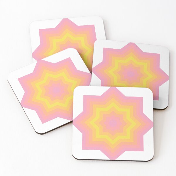 Aperçu de l'œuvre Prism Pink Illuminating Abstract Star Pattern créée et vendue par PatternSalad.