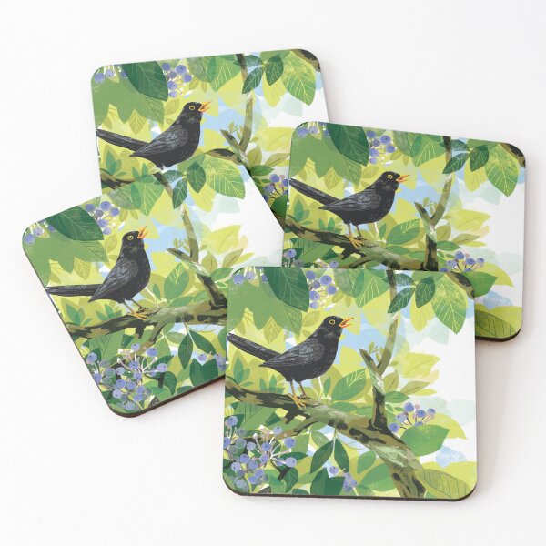 Item preview, Blackbird singing designed and sold by qu-lan.