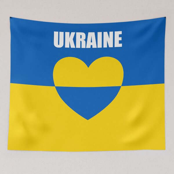 Item preview, National Flag of Ukraine Love Heart - High Quality Image designed and sold by Picturestation.
