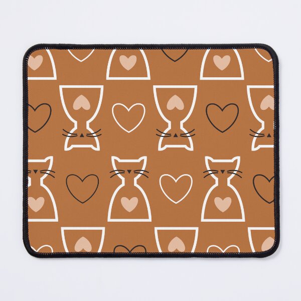Item preview, Gatos y corazones - Ocre designed and sold by pholiumsigma_design.