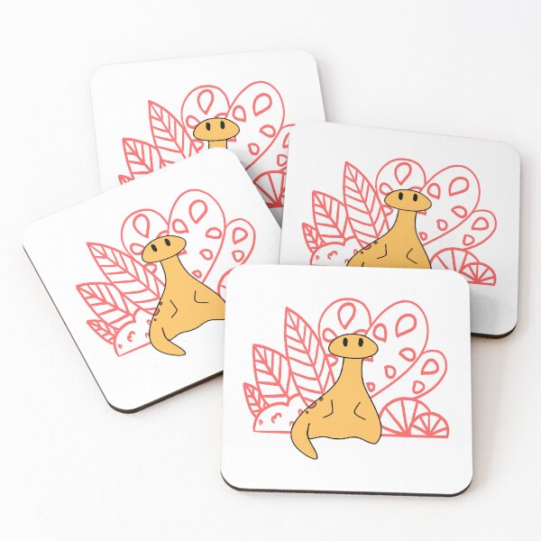 Item preview, Yellow dinosaur with red background designed and sold by SerenaVisualArt.