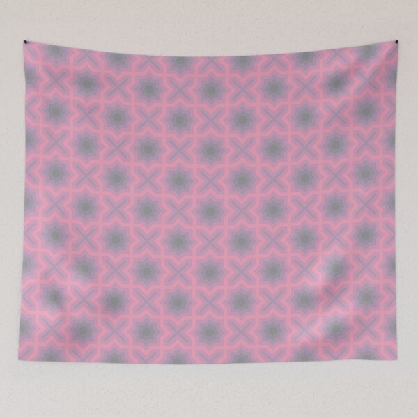 Item preview, Ultimate Grey Prism Pink Abstract Star Pattern designed and sold by PatternSalad.