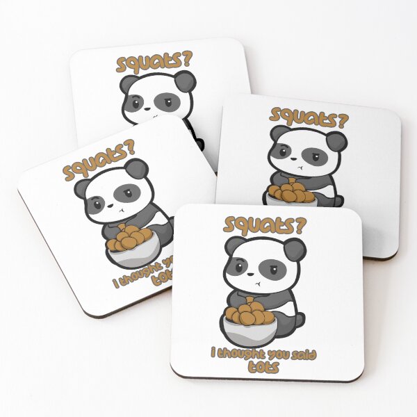 Item preview, Squats Panda Bear Foodie Tater Tots Gym Fitness Workout, I Love This, Best, Vintage Classic Customize designed and sold by BRTPBM.