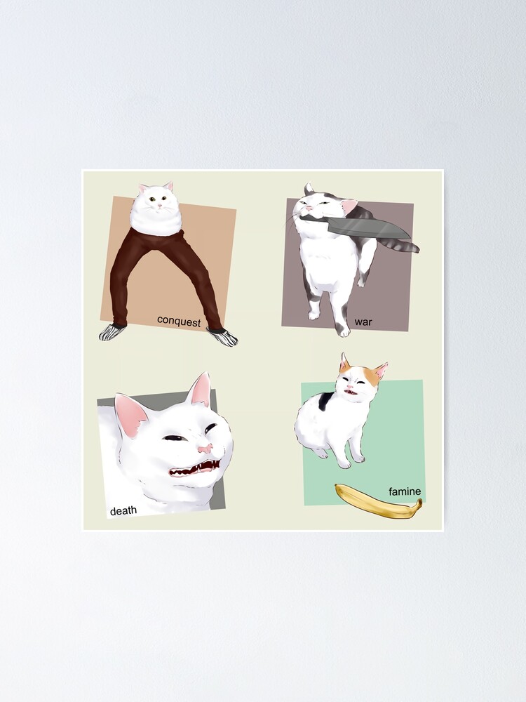 ANGRY CAT MEME CAT Canvas Print for Sale by ANIMEBESTSELLER