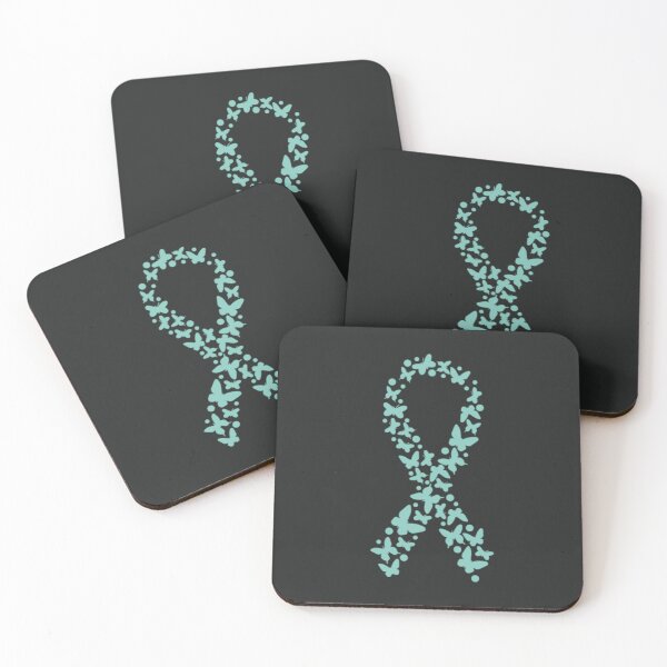 Item preview, Awareness Teal Ribbon Month Butterflies designed and sold by MJDezigns.