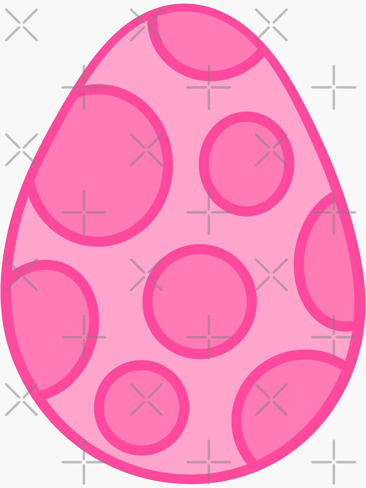 Stickers Oeuf de Pâques rose
