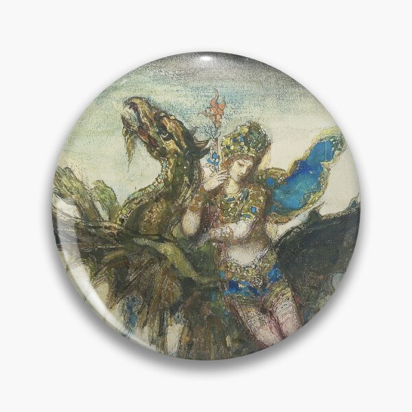 Artikelvorschau, Lady and serpent vintage Gustave Moreau painting entworfen und verkauft von Vintage Designs +.