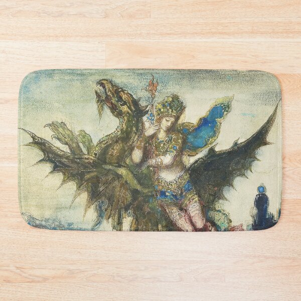 Item preview, Lady and serpent vintage Gustave Moreau painting designed and sold by Vintage Designs +.