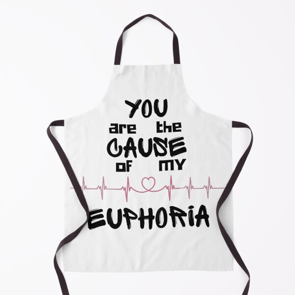 Item preview, You are the cause of my euphoria black font with excited love heart beat designed and sold by MGuyerArt.