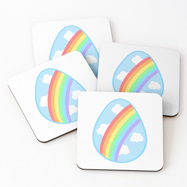 Item preview, Blue Easter Egg Decorated With Rainbow And Clouds designed and sold by Harrie McCormick.