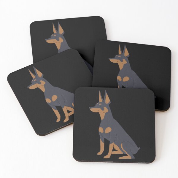 Item preview, Cute doberman dog cartoon illustration  designed and sold by Yarafantasyart.