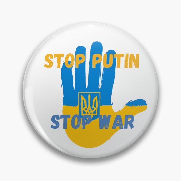 Item preview, We Support Ukraine | End Ukraine War Stop | Putin Stop The War designed and sold by SolSel ⭐⭐⭐⭐⭐.