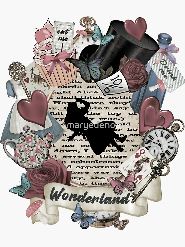 Alice In Wonderland Prints Typography Book Page Print - Perfect Alice In Wonderland  Gifts And Decorations (unframed) - Temu Italy