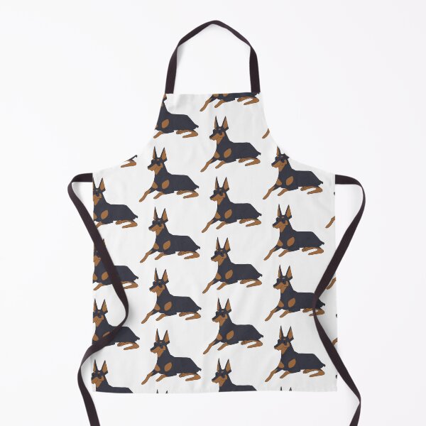 Item preview, Cute doberman dog sitting cartoon illustration designed and sold by Yarafantasyart.