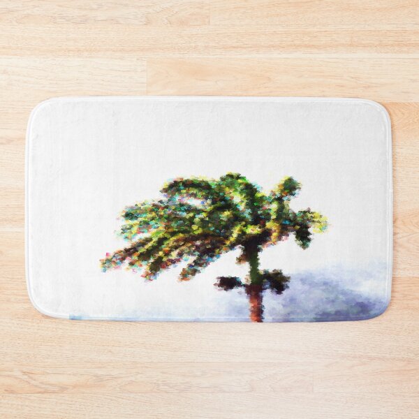 Item preview, Windblown palm tree in blocks designed and sold by frankuffmann.