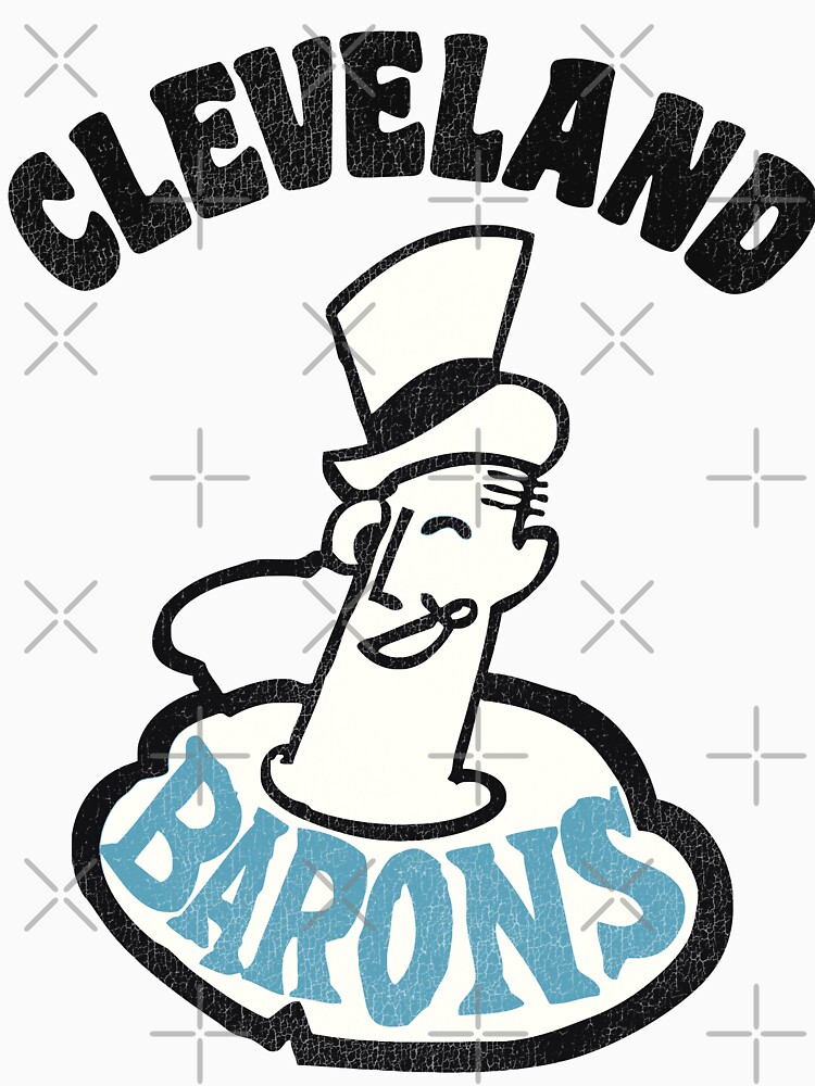Cleveland Barons Throwback Tee Retro Distressed Logo Defunct