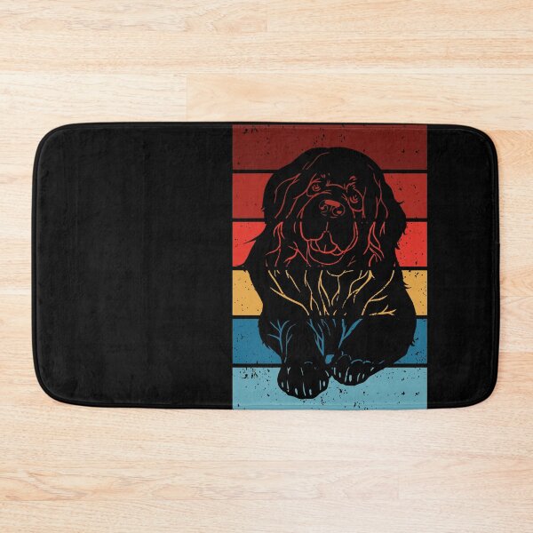 Item preview, Newfoundland dog with retro background designed and sold by PicturePatty.