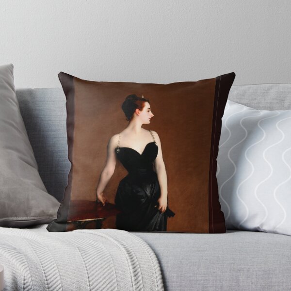 Madame X by John Singer Sargent Remastered Xzendor7 Classical Fine Art Old Masters Reproductions Throw Pillow