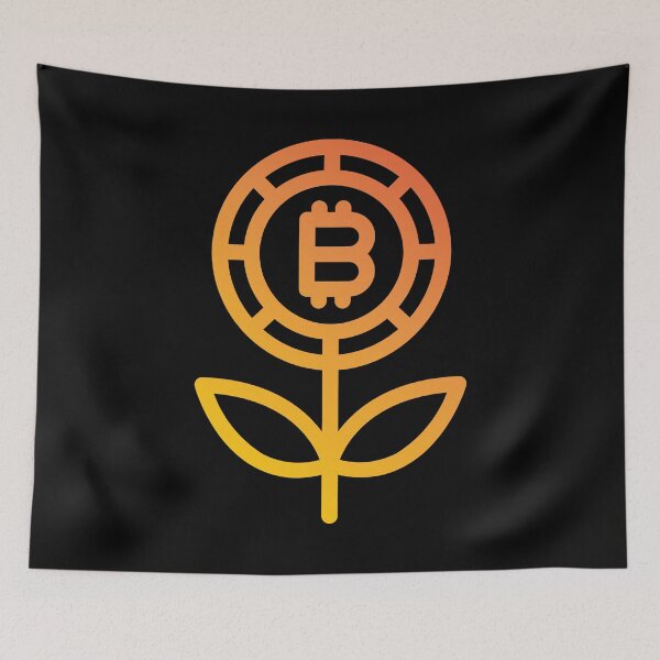 Item preview, Bitcoin Flower Orange (BTC) Cryptocurrency designed and sold by Sucryptoz Store.