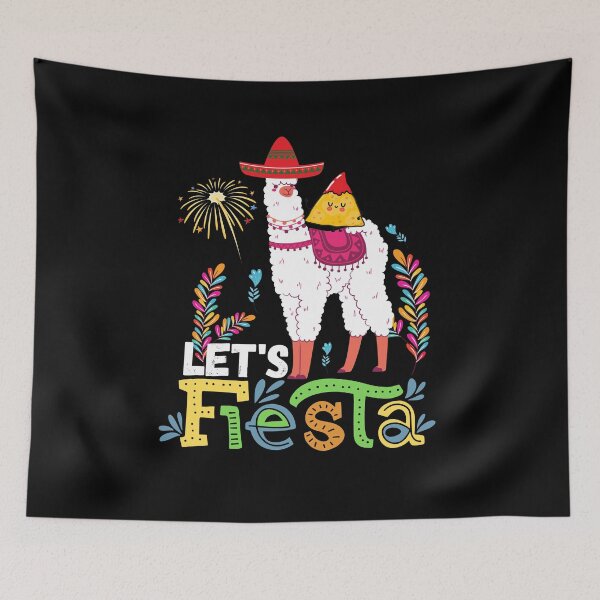Item preview, Let's fiesta Cinco de Mayo funny llama and nacho Gift For women kids  designed and sold by markosss.