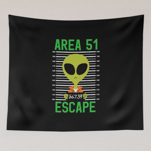 Item preview, Storm Area 51 Funny Alien Escape UFO designed and sold by shannange.
