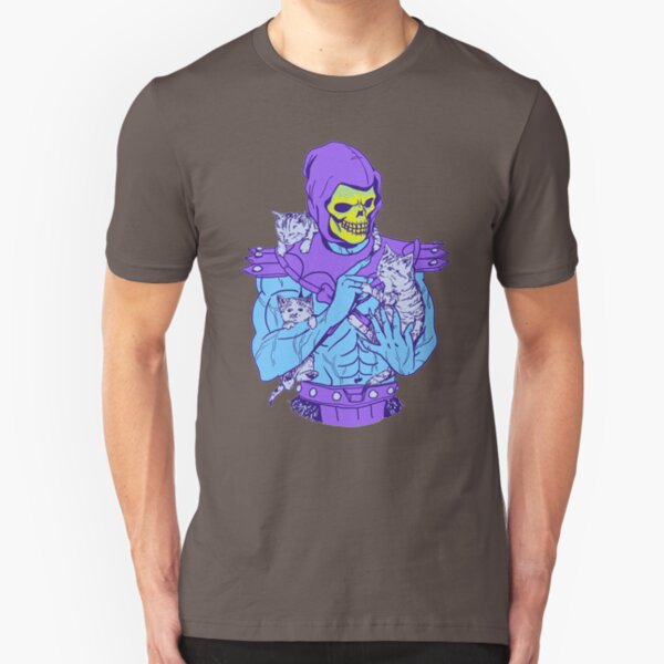Skeletor, Masters of the Meowniverse. Slim Fit T-Shirt