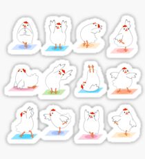 Chicken Yoga Sticker