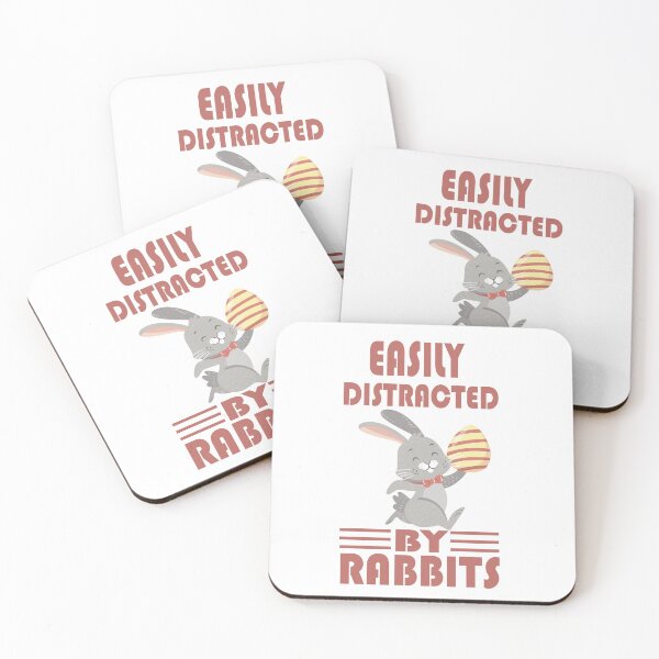 Item preview, Easily Distracted By Rabbits Funny Distraction Cute Bunny  designed and sold by FastHub.