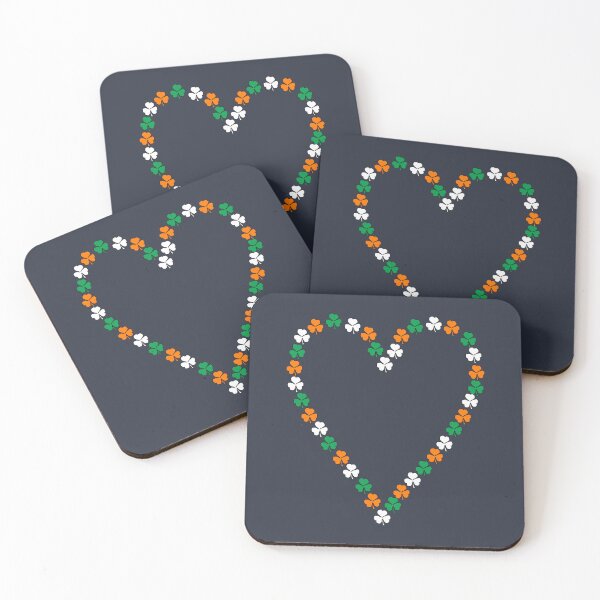 Item preview, St Patricks Day Shamrock Green White Orange Heart designed and sold by ellenhenry.