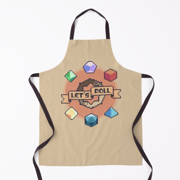 Item preview, Let's Roll Roleplaying D20 DnD Inspired Pixel Art Design with Colorful RPG Dice designed and sold by yisela.